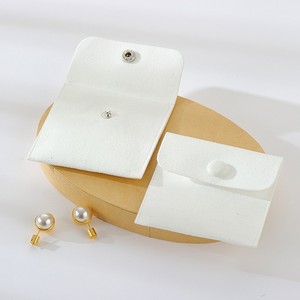 Bolsas de tela de microfibra de 8x8 cm con cierre de hebilla, superventas, para joyería, con logo impreso DIY, para guardar anillos y pulseras - Product Image 6