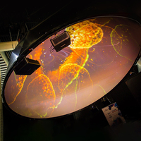 Écran de projection de dôme attrayant, projection géodésique, affichage holographique, cartographie 3D, projection sur le thème du planétarium
