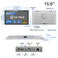 Tablette Android en acier inoxydable de 15,6 pouces, 4 Go de RAM, 64 Go de ROM, RK3588S2, écran tactile FHD de 215,6 pouces, IP65, pour restaurant, cuisine