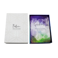 Carpeta de Regalo de Cartón Personalizable de Dos Piezas con Tapa y Base, Impermeable, con Logotipo, Laminación Mate, Grabado en Relieve, Materiales Reciclados