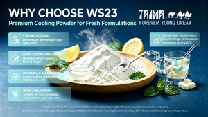 สารทำความเย็น WS23 ให้ความรู้สึกเย็นสบาย วัตถุดิบอาหาร ไม่มีรสขม สารทำความเย็น WS-23 สำหรับขนมหวาน - Product Image 6