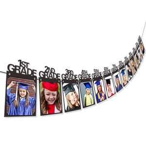DAMAI Graduation Photo <b>Banner</b> for 2025 Party Decorations Kindergarten Middle High School College Graduation Party Supplies Black - Product Image 2