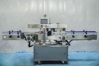 Machine d'étiquetage automatique double face pour bouteilles rondes et carrées