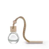 Diffuseur d'arômes pour voiture, emballage transparent, flacons de parfum vides en verre de 5 ml, 8 ml, 10 ml, bouchon à vis en bois estampé à chaud, rafraîchisseur d'air KeRuiJia