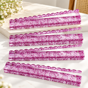 Édition de Noël – Mahjong américain 20 pouces en acrylique, écologique, pliable, durable, avec règle de mesure, impression feuille d'or et tuiles festonnées - Product Image 1