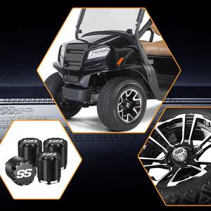 Golf Cart SS copricapo centrale 8,10,12 pollici Push in stile nero/Sliver SS copertura centrale per Club Car EZGO Yamaha - Product Image 4