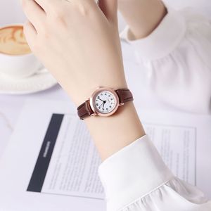 Reloj - Estudiante - Versión coreana - Simple y lindo - Estilo de secundaria - Retro y artístico - Correa fina - Esfera pequeña - Product Image 6