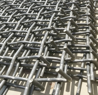 Grille perforée en fil de fer galvanisé à trous carrés, tamis soudé pour filtre vibrant, utilisation minière
