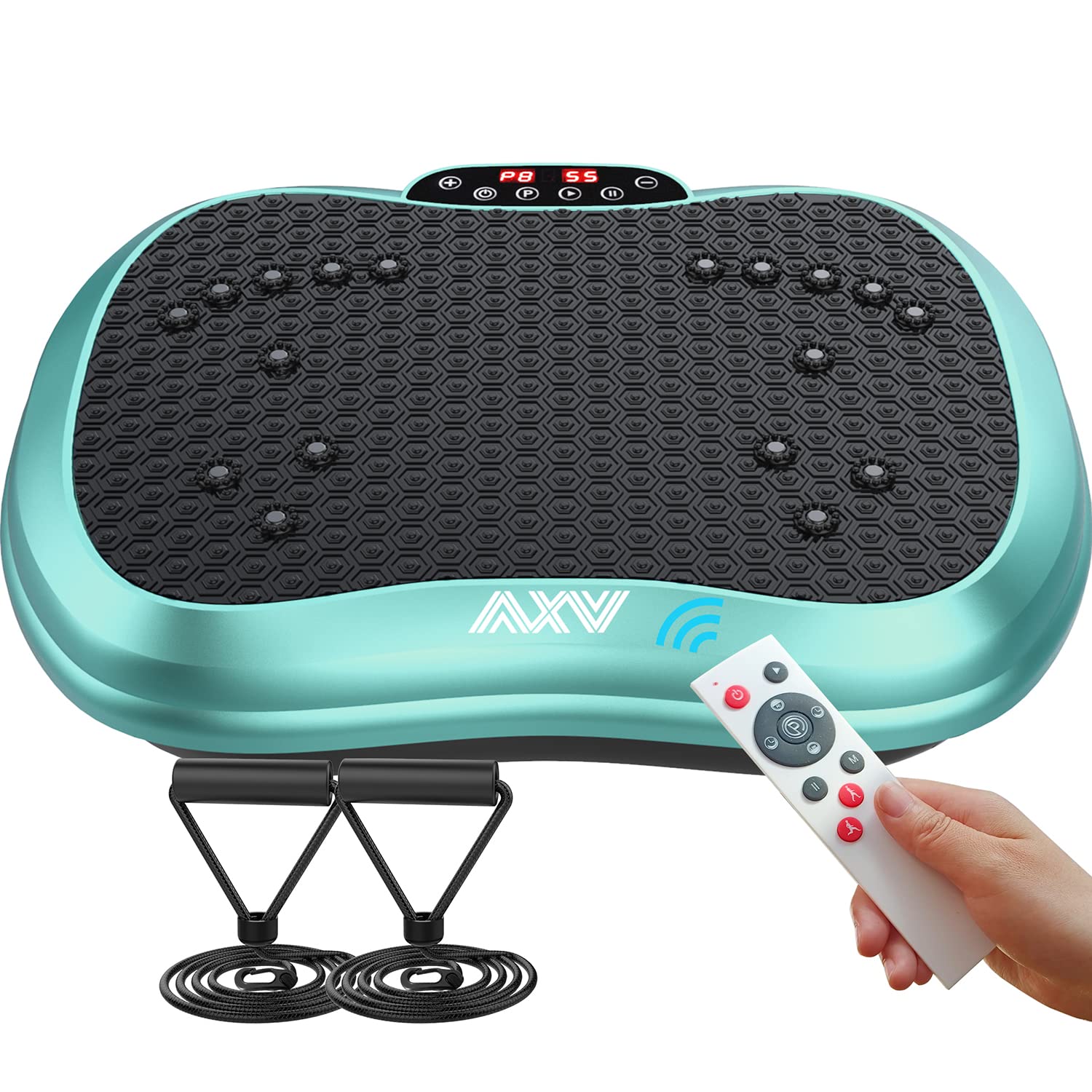 vibration für muskelaufbau MERACH Vibrationsplattform mit Bluetooth, bis 200kg, Fettverbrennung &  Muskelaufbau, Ganzkörper Vibrationsplatte, Rosa main image 1