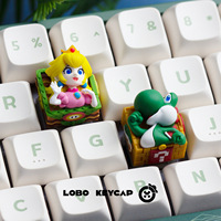 Keycaps en résine Super Mario pour clavier mécanique MX, impression 3D, design Corgi OEM