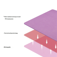 Tapete de Yoga/Pilates de TPE Ecológico de Alta Calidad de 4 mm, Antideslizante, Antimicrobiano e Impermeable, con Grosor y Color Personalizables