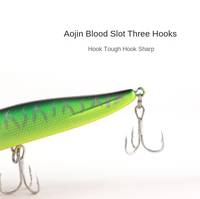 Umpan Pancing Pencil Tenggelam Aotuo Laris 11g 16g, Umpan Buatan Keras ABS untuk Memancing Ikan Bass, Mandarin, dan Snakehead
