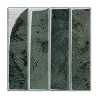Carreaux muraux autocollants de luxe vert foncé, imperméables, pour crédence de cuisine et salle de bain