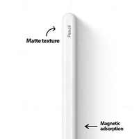 Stylet magnétique actif MEEPSS 2e génération Pro pour iPad Air avec rejet de la paume, fonction d'inclinaison et pointe remplaçable – Compagnon idéal pour tablette (blanc)