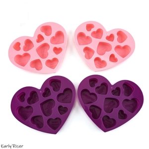 Khuôn nướng silicon hình trái tim sớm với thông điệp tình yêu tùy chỉnh tạo ra những chiếc bánh Ngày Valentine lãng mạn với sô cô la - Product Image 2