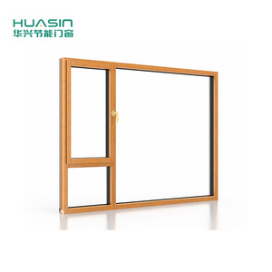 Siêu mỏng hồ sơ mỏng khung nhôm Ốp gỗ vào trong cửa sổ truyền qua cao swing mở cho căn hộ hiện đại - Product Image 6