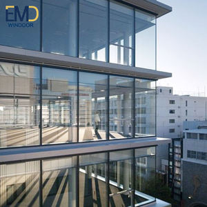 Mur-rideau en aluminium avec verre sans cadre et profilés élégants - Product Image 1