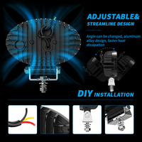DXZ 55C-T36F Lampe de travail à faisceau large de 5,5 pouces avec 36 LED, 9-36V, blanc