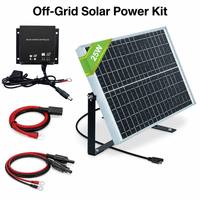 Kit de panneaux solaires hors réseau 10W 20W 30W avec contrôleur, câble, plug and play pour système de sécurité de caméra CCTV solaire