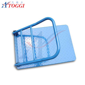 लोड 300 किलोग्राम फोल्डेबल मेटल शॉपिंग प्लेटफॉर्म हैंड ट्रॉली - Product Image 5