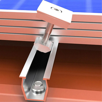 Module de panneau solaire Support en aluminium Rail de fixation Rail de montage trapézoïdal Support photovoltaïque pour système de panneau solaire