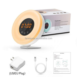 Réveil numérique LED <span class=keywords><strong>avec</strong></span> 6 couleurs interchangeables et <span class=keywords><strong>radio</strong></span> FM pour chambres à coucher, sons naturels multiples pour les dormeurs profondément endormis - Product Image 6