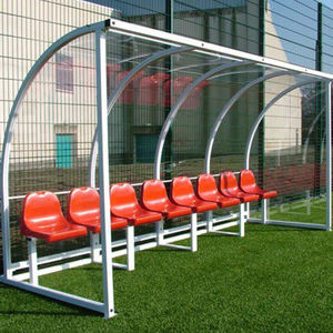 Banc de remplacement pour entraîneurs en acier au carbone 8 places de haute qualité pour stade de football Logo personnalisé pour les sports de balle et les divertissements - Product Image 3