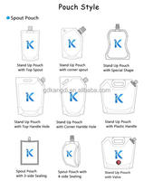 Sachet Doypack personnalisé avec bec verseur, barrière plastique, pour emballage liquide, boissons et recharges cosmétiques