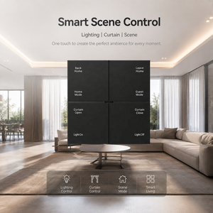 Système d'automatisation de la maison intelligente KNX de luxe, interrupteur à bouton-poussoir à 8 boutons, capteur de proximité, indication LED, design moderne, interrupteur mural - Product Image 2