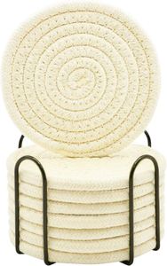 Set de table en coton tressé fait main pour cuisine, avec isolation thermique pour bols, casseroles, assiettes et plateaux - Product Image 6