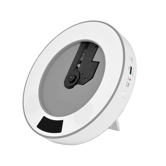 Best Selling PANDA Pink+Gray Wall Mounted Audio CD Player Speaker Personal Walkman LED BT USB Micro SD Card Slot Portable