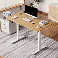 Bureau debout PRORIALS réglable avec cadre en acier inoxydable et plateau en bois - Conception ergonomique durable pour mécaniciens et usage domestique/bureau