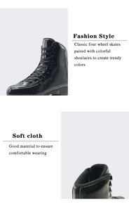 Adultes Sports de plein air Tailles fixes Patins à roulettes à 4 roues Semelle extérieure en PVC Patins à roulettes quadruples - Product Image 6