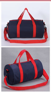 Sac de voyage unisexe mini-baril pour adultes, idéal pour le sport et la gym, sac polyvalent rouge classique avec logo personnalisé, <span class=keywords><strong>cadeau</strong></span> promotionnel - Product Image 5