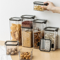 Boîte de conservation alimentaire rectangulaire transparente en plastique écologique réutilisable avec couvercle à rabat, accessoire de cuisine de style japonais