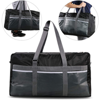 Bolsa de Gimnasio Plegable Ligera de Diseño de Fábrica con Compartimentos para Entrenamiento y Actividades de Gimnasio, Lista para Viajar, Estilo Casual de Poliéster