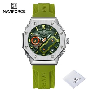 Montre pour homme NAVIFORCE 8035 avec bracelet en silicone, montre de sport décontractée tendance, montre chronographe pour homme - Product Image 4