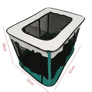 กรงสัตว์เลี้ยงขนาดเล็ก ใช้งานง่าย พับเก็บได้ ใช้ได้ทั้งในบ้านและนอกบ้าน สำหรับแมวและสุนัข ทำจากไฟเบอร์กลาส ลวดเหล็ก ผ้า Oxford พร้อมซิป - Product Image 6