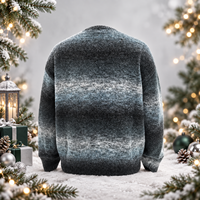 Pull-over en tricot personnalisé en gros, 320 GSM, poids moyen, doux et chaud, col rond classique, pour hommes et femmes, automne-hiver