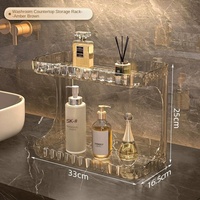 Panier de rangement mural pour salle de bain, organisateur de maquillage transparent, étagère de rangement en acrylique, support de rangement pour toilettes