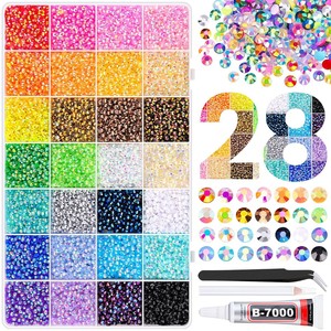 Kit <span class=keywords><strong>de</strong></span> 40 grifos <span class=keywords><strong>de</strong></span> resina planos <span class=keywords><strong>de</strong></span> 3 mm con parte trasera plana, diamantes <span class=keywords><strong>de</strong></span> imitación AB, <span class=keywords><strong>en</strong></span> caja, para pintura DIY, carcasas <span class=keywords><strong>de</strong></span> teléfono móvil y ropa - Product Image 3