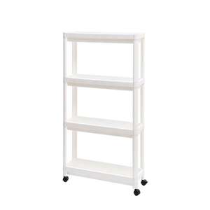 <span class=keywords><strong>Étagère</strong></span> de rangement <span class=keywords><strong>étroite</strong></span> pour la maison avec porte Artefacts en plastique multicouche Stockage d'atterrissage Salle de bain Gap Porte derrière l'unité de stockage - Product Image 3