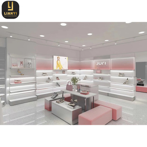 Présentoir design pour kiosque à chaussures Sac à main et magasin de chaussures Présentoir à chaussures en bois personnalisé - Product Image 1