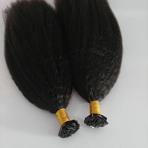 Vente en Gros Extensions de Cheveux Humains à Pointe Plate Crépus et Lisses Cheveux Remy à Pointe K à la Kératine - Product Image 4