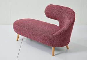 كرسي استرخاء عصري أنيق ومريح بتصميم منحني فريد، قماش ناعم فاخر باللون الأرجواني الأنيق للمنزل والمكتب - Product Image 5