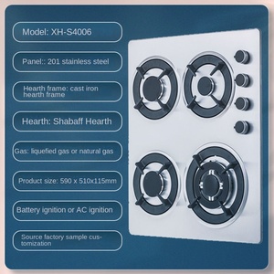 Panel de vidrio negro de cocina de gas de 5 quemadores clásico simple del fabricante para uso comercial en la cocina para aplicaciones al aire libre y RV - Product Image 4