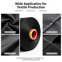 Filament texturé en polyester DTY 450D 144F DDB HIM AA pour le tricot, le tissage et la couture