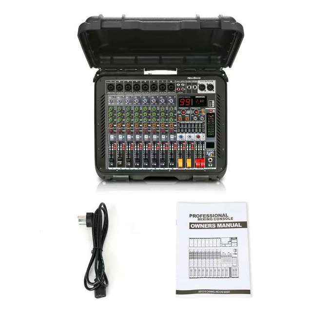 OEM BDP-08 8-Channel Button-Controlled Power Mixer with AC 220-240V Plastic & Metal Construction