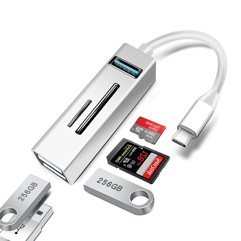 USB 허브 어댑터 5 1usb SD/TF 카드 리더 USB 충전 케이블 USB-C 허브
