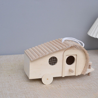 Nichoir suspendu en bois écologique et étanche avec fermeture auto-agrippante, boîte de reproduction créative pour oiseaux, idéal pour perroquets et pigeons en extérieur